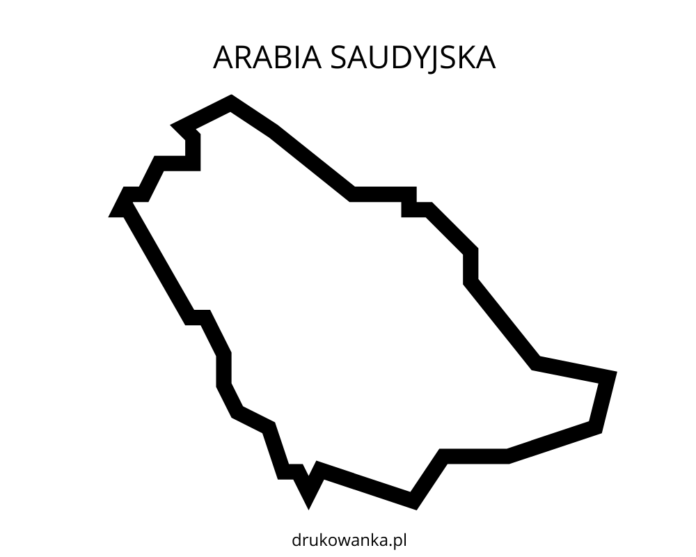 arabia saudyjska mapa kolorowanka do drukowania