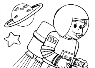 Astronauta astronauta kolorowanka do drukowania
