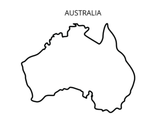 Australia mapa australia mapa kolorowanka do drukowania