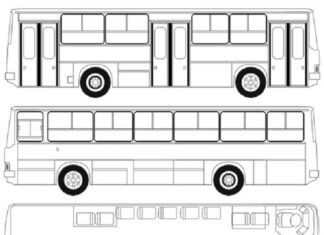 autobus przegubowy łamany obrazek do drukowania
