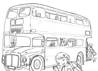 autobus wielka brytania obrazek do drukowania