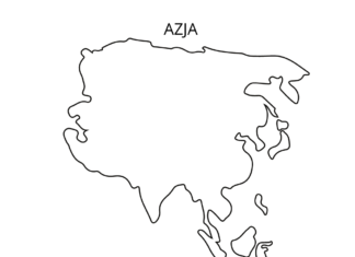 Azja mapa azja mapa kolorowanka do drukowania