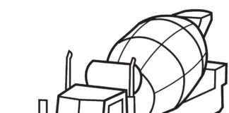 Betoniarka na kółkach betoniarka na kółkach obrazek do drukowania