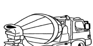 Betoniarka z betonem betoniarka z betonem obrazek do drukowania