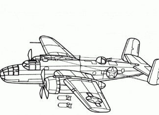 bombowiec rysunek kolorowanka do drukowania