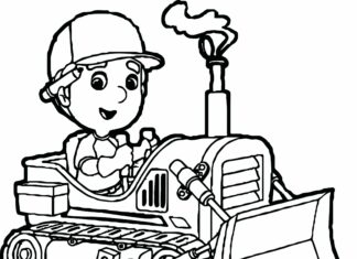 Bulożer z bajki buldożer z bajki obrazek do drukowania