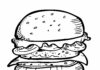 Burger wołowy burger wołowy kolorowanka do drukowania