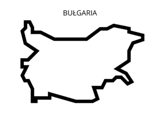 bułgaria mapa kolorowanka do drukowania