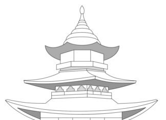 Chiński dom chiński dom kolorowanka do drukowania