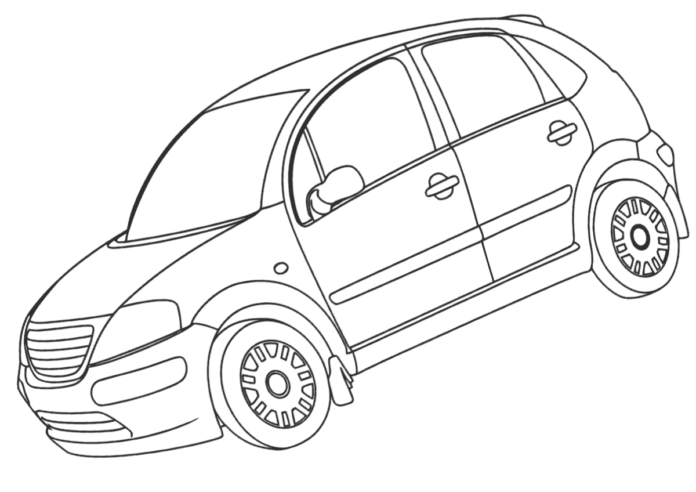 citroen c3 kolorowanka do drukowania