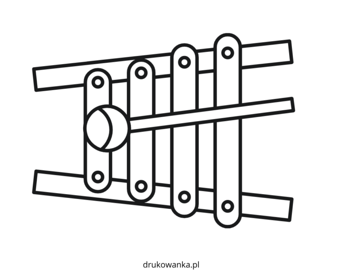 cymbałki - ksylofon kolorowanka do drukowania