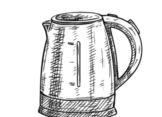 czajnik elektryczny kolorowanka do drukowania