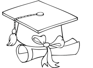 Czapka absolwenta obrazek do drukowania