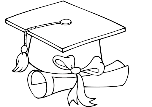 Czapka absolwenta obrazek do drukowania