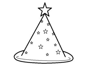 Czapka czarodzieja obrazek do drukowania