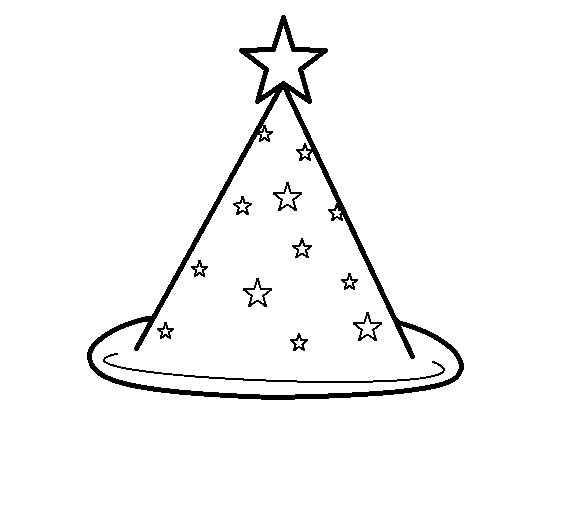 Czapka czarodzieja obrazek do drukowania