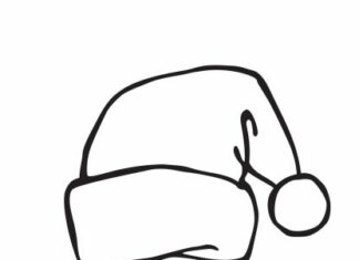 Czapka Mikołaja obrazek do drukowania