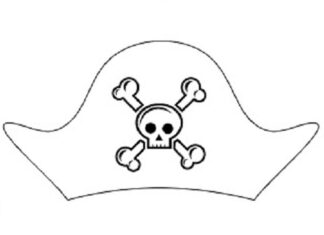 Czapka pirata obrazek do drukowania