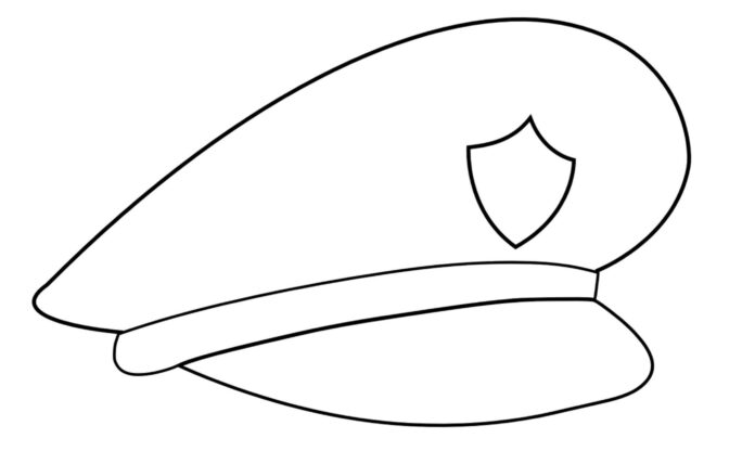 czapka policjanta kolorowanka do drukowania