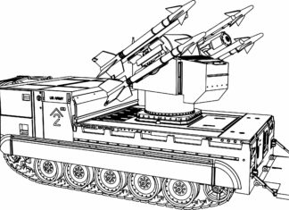 czołg na gąsienicach kolorowanka do drukowania