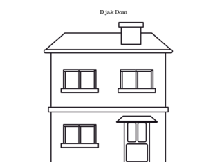 D jak dom d jak dom kolorowanka do drukowania