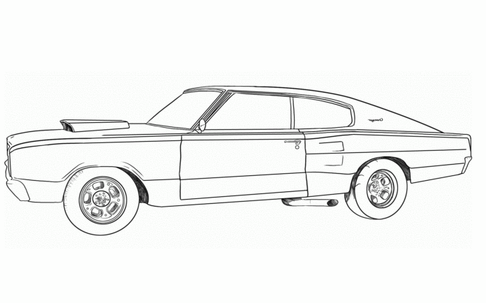 dodge challenger kolorowanka do drukowania