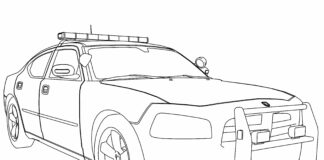 Dodge samochód policyjny dodge samochód policyjny obrazek do drukowania