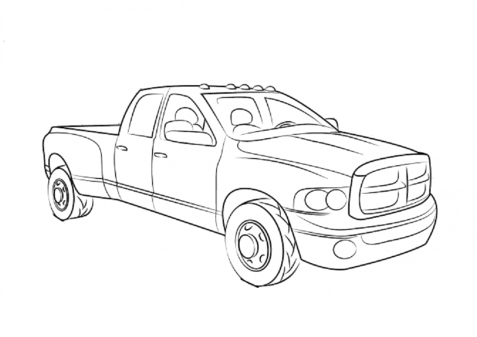 dodge pick up kolorowanka do drukowania