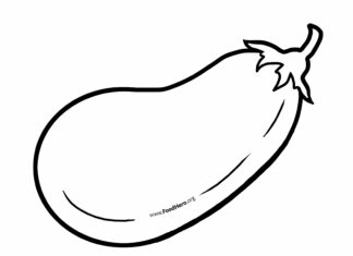 dojrzały bakłażan kolorowanka do drukowania