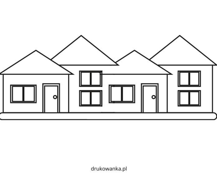 dom bliźniak kolorowanka do drukowania