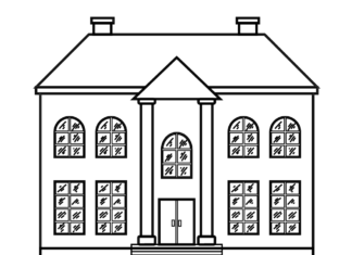 Dom piętrowy dom piętrowy kolorowanka do drukowania
