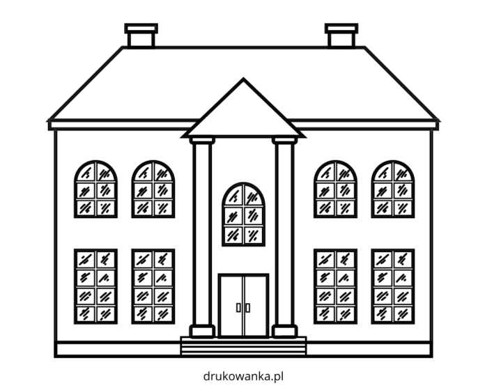 dom piętrowy kolorowanka do drukowania