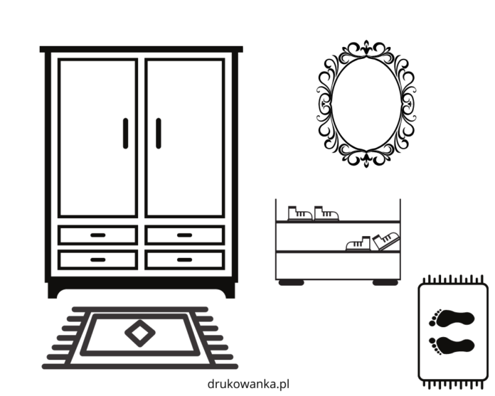 dom przedpokój kolorowanka do drukowania