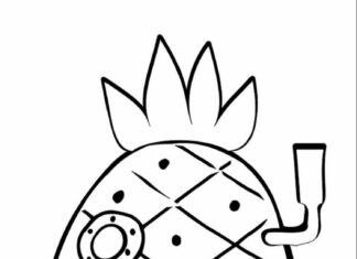 Dom Spongeboba dom spongeboba kolorowanka do drukowania