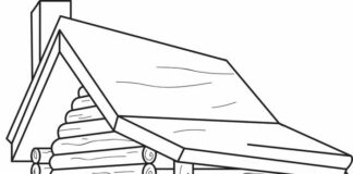 Dom z bali dom z bali kolorowanka do drukowania