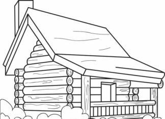 Dom z bali dom z bali kolorowanka do drukowania