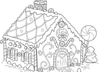 Dom z piernika dom z piernika kolorowanka do drukowania