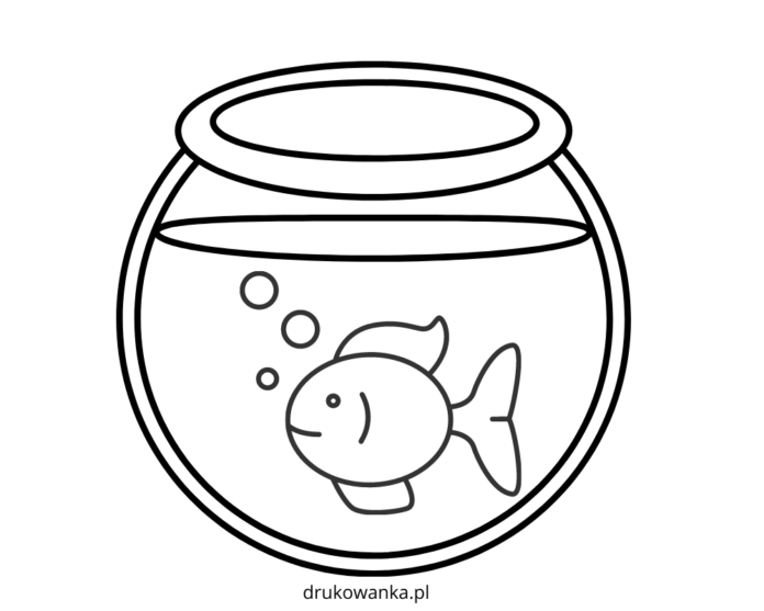 domowe akwarium kolorowanka do drukowania