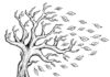 drzewo na wietrze kolorowanka do drukowania