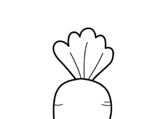 duża marchewka kolorowanka do drukowania