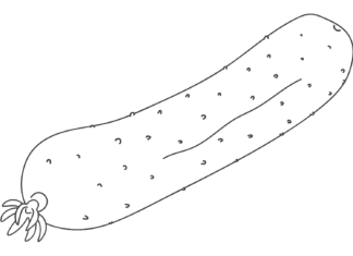 Duży ogórek duży ogórek kolorowanka do drukowania