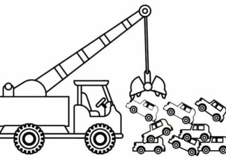 dźwig rozładunkowy kolorowanka do drukowania