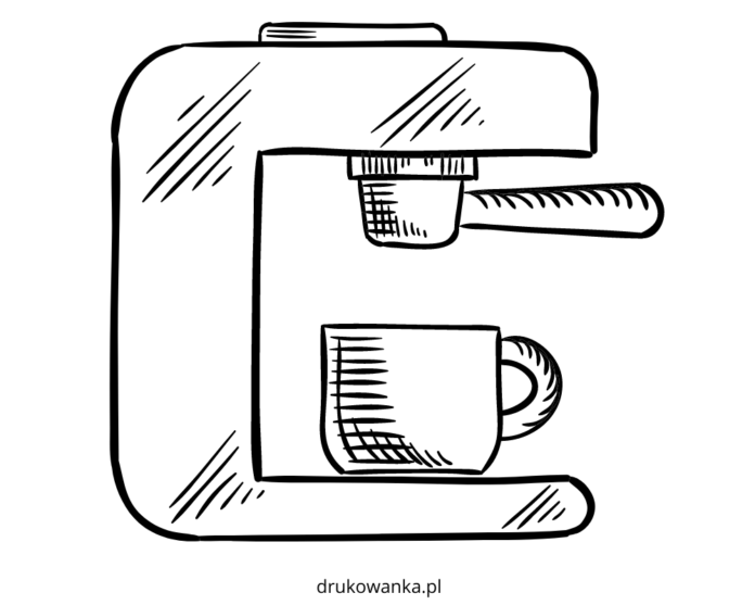 ekspres do kawy kolorowanka do drukowania