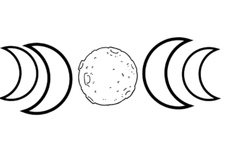 fazy księżyca kolorowanka do drukowania