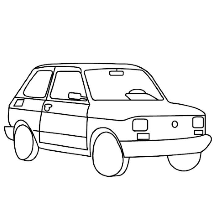 fiat 126p kolorowanka do drukowania