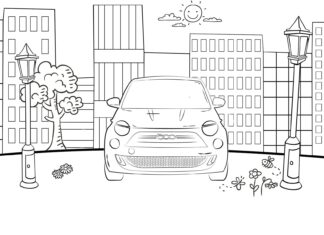 nowy fiat 500 obrazek do drukowania