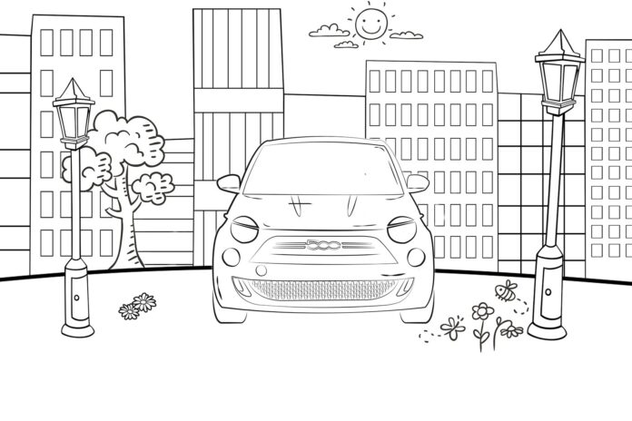 nowy fiat 500 obrazek do drukowania