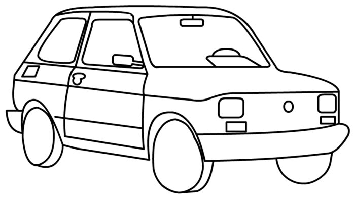 fiat maluch kolorowanka do drukowania