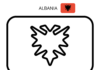 Flaga Albanii flaga albanii kolorowanka do drukowania