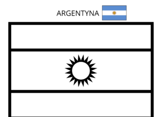 flaga argentyny kolorowanka do drukowania